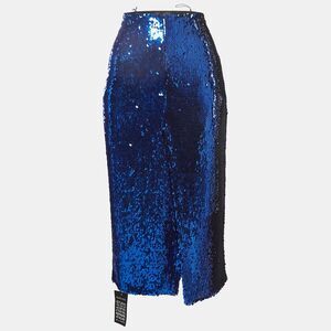 Sally Lapointe Royal Blue Sequin Pencil Skirt M